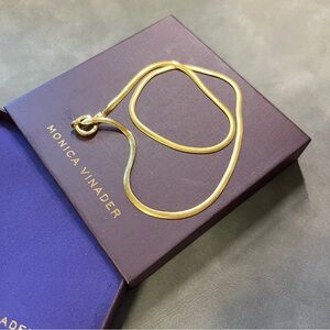 Monica Vinader Snake Chain Necklace 18inch 46cm 18K Gold Vermeil Choker Necklace